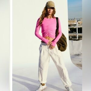 Free People Tempo Ruched Long Sleeve